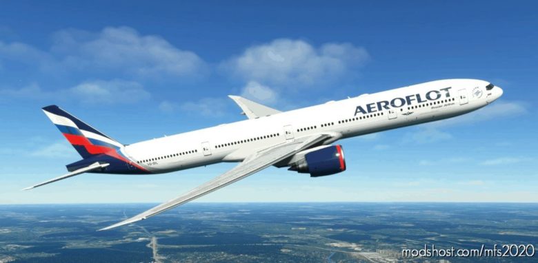 MSFS 2020 Boeing Livery Mod: Aeroflot “Brand Image” (Based ON A350) Captainsim 777-300ER 8K (Featured)