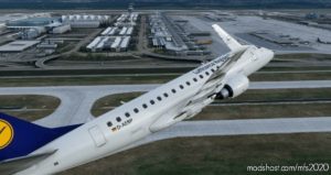 MSFS 2020 Lufthansa Livery Mod: Embraer 175 Lufthansa 4K (Image #2)