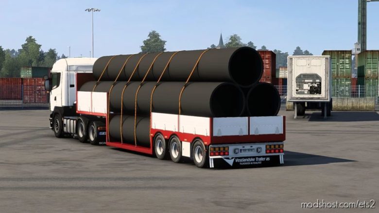 ETS2 Mod: JS Well-Trailer Flatbed 1.41.X (Featured)