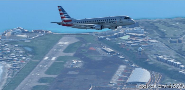 MSFS 2020 Embraer Livery Mod: American Eagle Embraer 175 Virtuacol 8K (Featured)