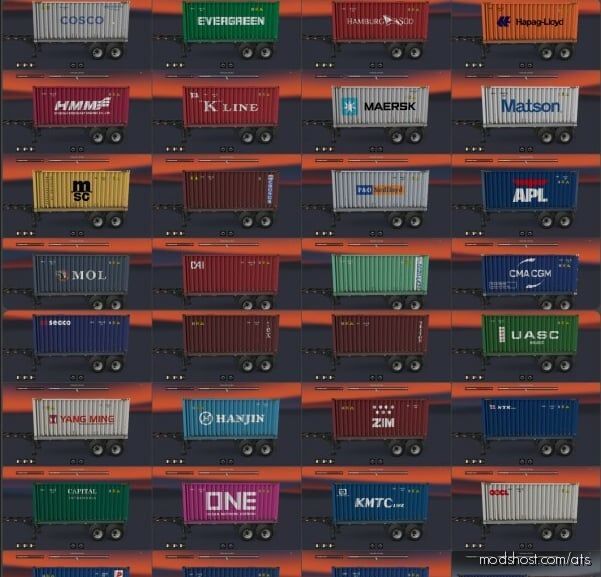 ATS Skin Mod: Shipping Container Cargo Pack V2.3 By Satyanwesi 1.40 - 1.41 (Featured)