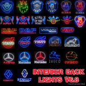 ETS2 Part Mod: Interior Back Lights V6.8 1.41.X (Image #3)