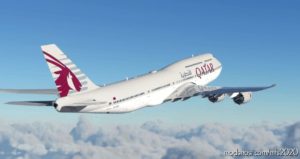 MSFS 2020 747-8F Livery Mod: Qatar Airways A7-Hhe Ultra NO Mirroring (Image #3)