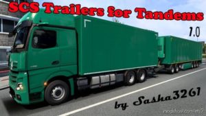 ETS2 Mod: SCS Trailers For Tandems 1.40 - 1.41.X (Featured)