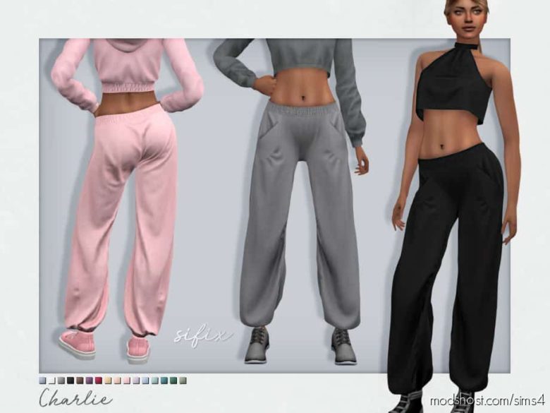 Sims 4 Clothes Mod: Charlie Sweatpants (Featured)