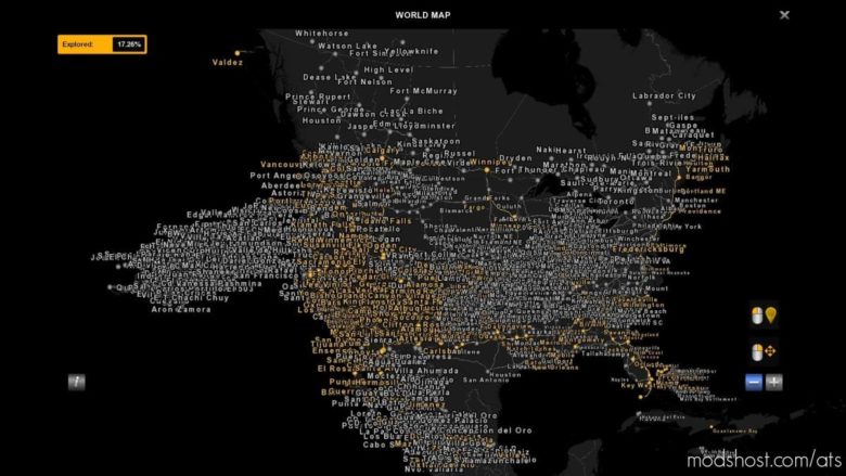 ATS Mod: Fullscreen Map 1.40 (Featured)