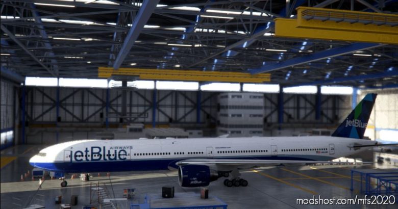 MSFS 2020 777-300ER Livery Mod: Jetblue-777-300 (Featured)