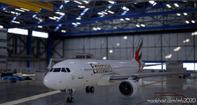 MSFS 2020 A32NX Livery Mod: Emirates-A32Nx (Featured)