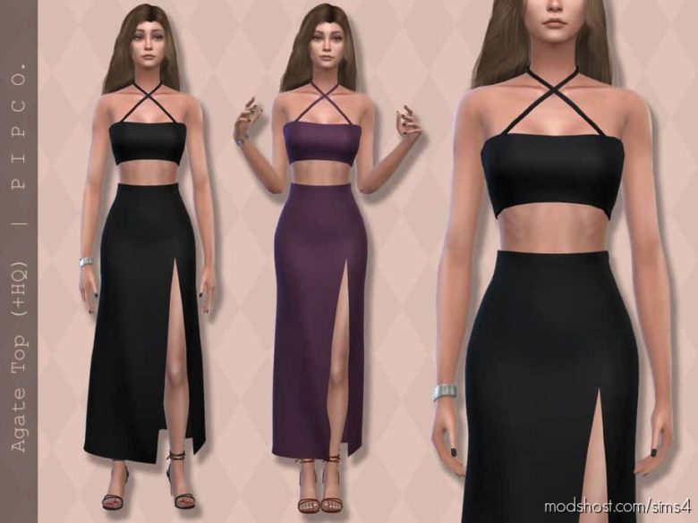 Sims 4 Clothes Mod: Agate TOP (Featured)