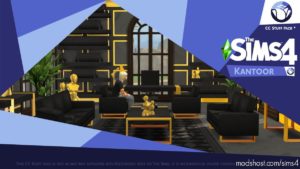 Sims 4 Interior Mod: Kantoor – Office SET (Golden Office) (Featured)