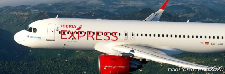 MSFS 2020 A32NX Livery Mod: Iberia Express Ec-Jsk 8K (Featured)