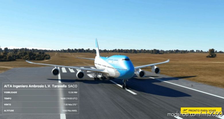 MSFS 2020 Argentina Livery Mod: Asobo 747-8I Aerolineas Argentina NO Mirroring (Featured)