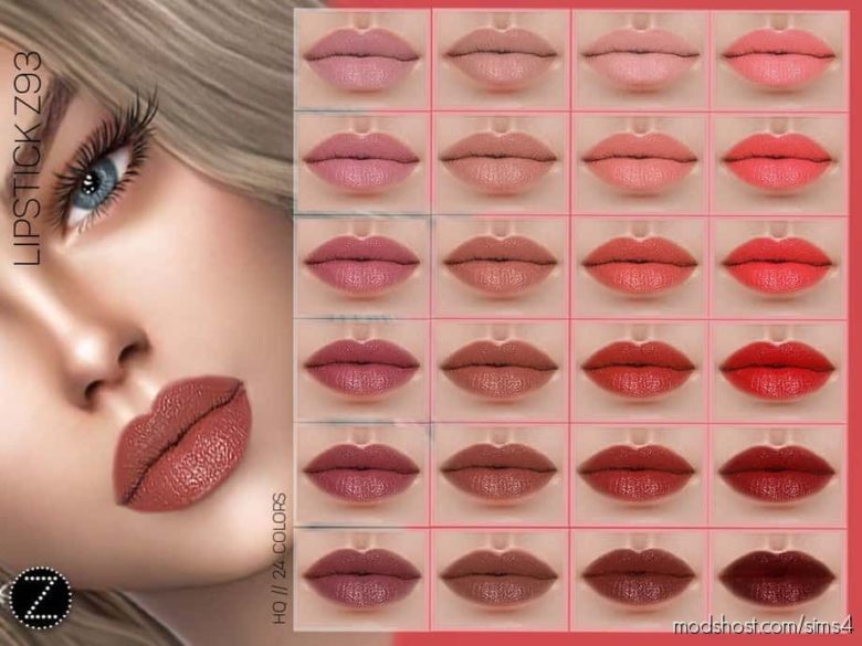 Sims 4 Makeup Mod: Lipstick Z93 (Featured)