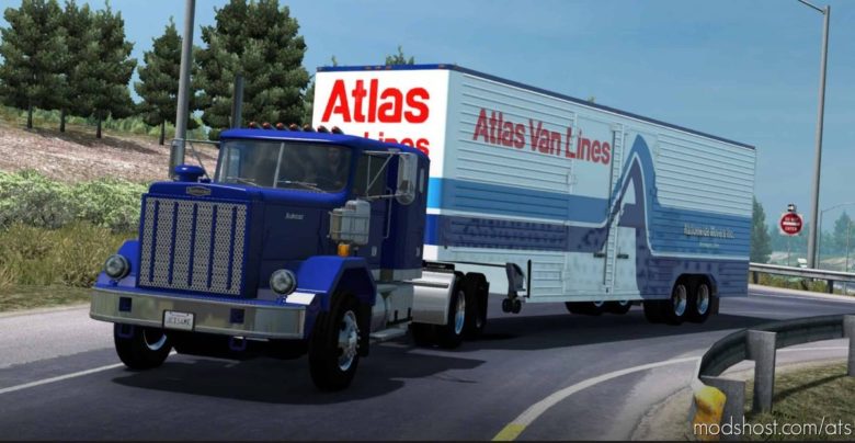 ATS Trailer Mod: Ownable Vintage Moving VAN 1.41 (Featured)