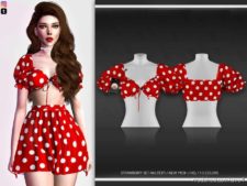 Sims 4 Clothes Mod: Starwberry SET-146 (TOP) (Featured)