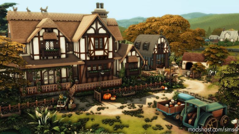 Sims 4 House Mod: Pumpkin Farm – NO CC (Featured)