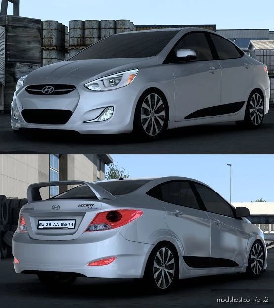 ETS2 Hyundai Car Mod: Accent RB 2011 V6.1 1.41.X (Featured)