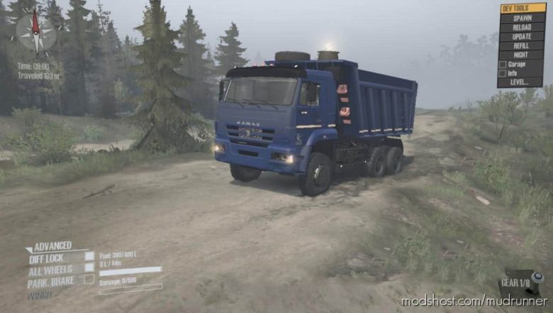 MudRunner Kamaz Mod: Savok Kamaz 6522 (Tractor-Dump Truck) (Featured)