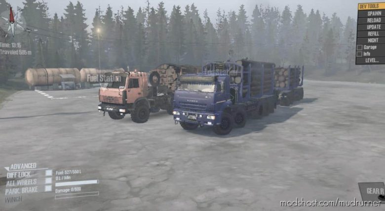 MudRunner Kamaz Pack Mod: LIS And Wolf Kamaz 44108 And Kamaz 7330 (PAK Timber) (Featured)