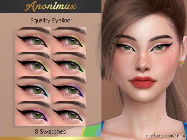 Sims 4 Makeup Mod: Equality Eyeliner (Collab) (Featured)