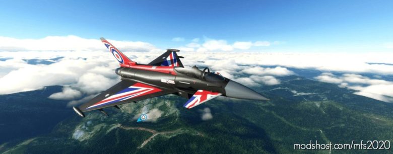 MSFS 2020 Eurofighter Livery Mod: Union Jack Eurofighter Typhoon ZJ914 V0.1.0 (Featured)