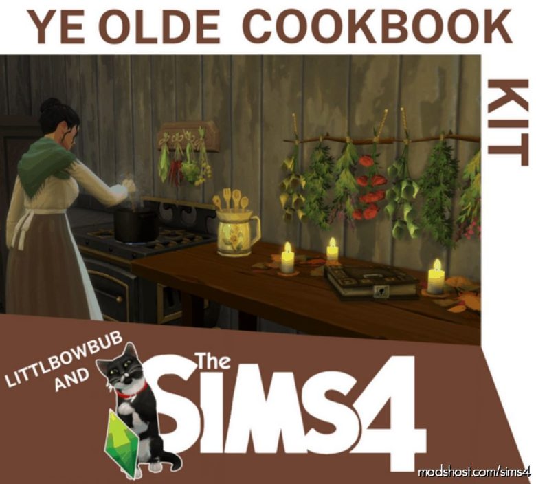 Sims 4 Object Mod: Olde Cookbook KIT – V.0.3 (Featured)