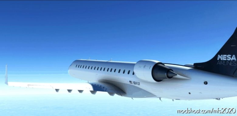 MSFS 2020 CRJ-700 Livery Mod: 8K Mesa Airlines CRJ-700 (Featured)