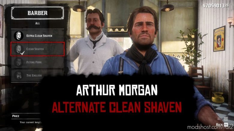 RDR2 Player Mod: Arthur Morgan Alternate Clean Shaven (Featured)