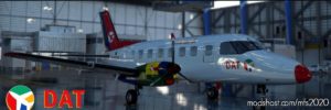 MSFS 2020 Embraer Livery Mod: NGS Embraer Emb110P1 Danish AIR Transport V1.1 (Featured)