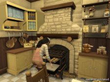 Sims 4 Interior Mod: Cottage Inspired Fireplace Stove (Image #5)