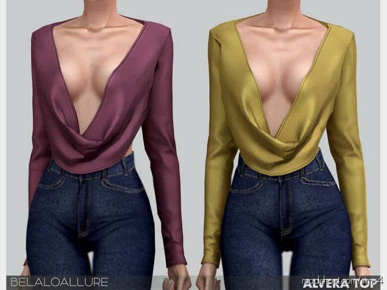 Sims 4 Clothes Mod: Alvera TOP (Featured)