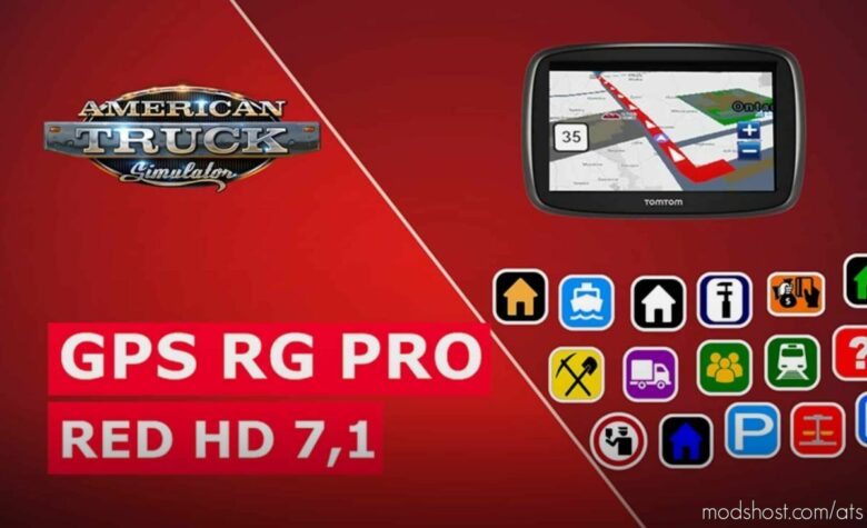 ATS Mod: GPS RG PRO RED HD V7.1 (Featured)