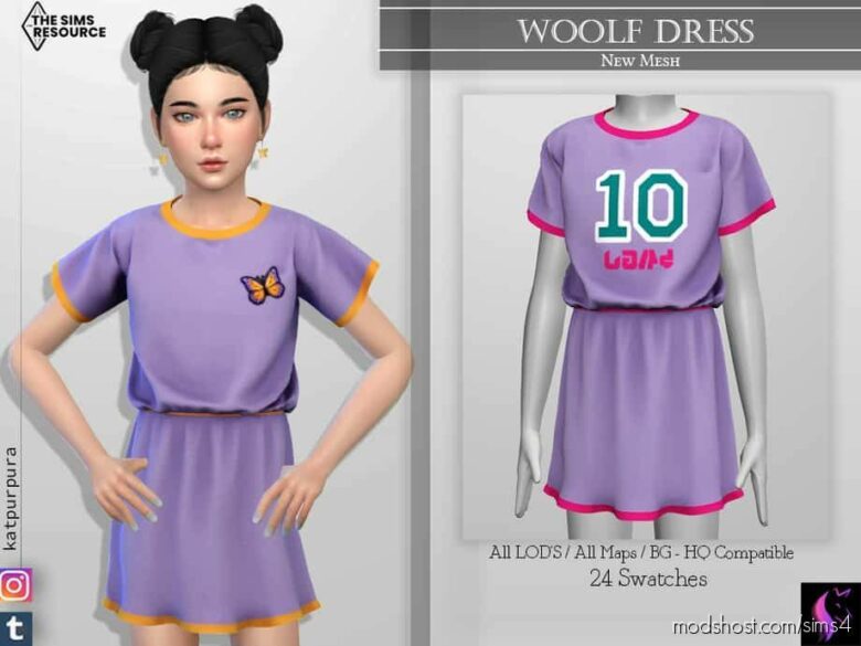 Sims 4 Clothes Mod: Woolf Dress (Featured)