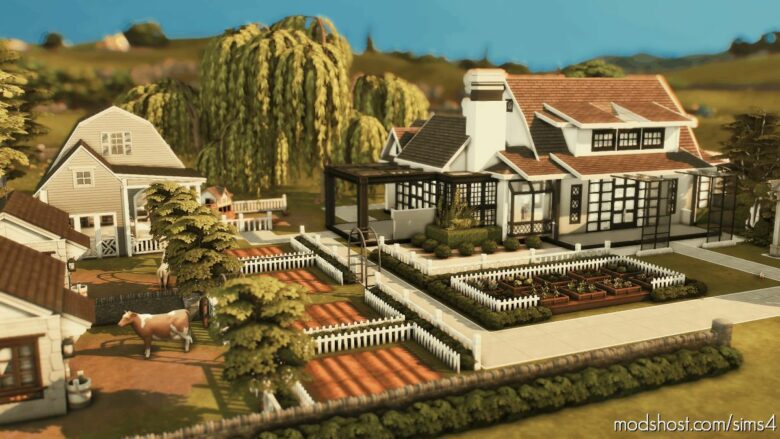 Sims 4 House Mod: Modern Farm – NO CC (Featured)