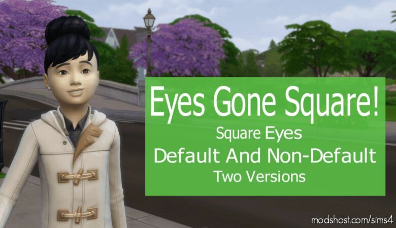 Sims 4 Mod: Eyes Gone Square – (Default, NON Default And AS Makeup) (Featured)