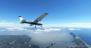 MSFS 2020 Cessna Mod: Jplogistics Cessna 152 White & Blue Livery V1.1 (Image #2)