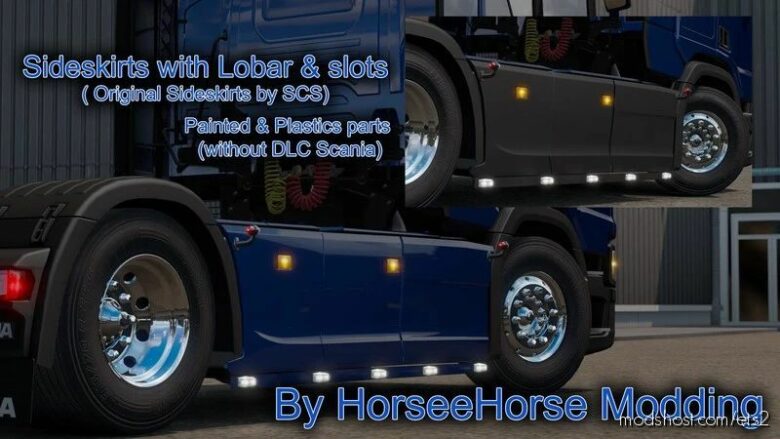 ETS2 Scania Part Mod: Nextgen Sideskirts With LOW BAR V2.3 1.40 (Featured)