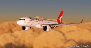 MSFS 2020 A32NX Livery Mod: A32NX Qantaslink Vh-Vqs Ultra (Featured)