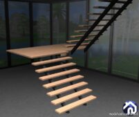 Sims 4 Object Mod: Hout Huis – Part 2 (Stairs Walls Floors) (Image #5)