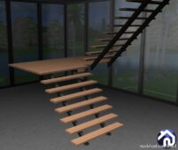 Sims 4 Object Mod: Hout Huis – Part 2 (Stairs Walls Floors) (Image #6)