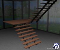 Sims 4 Object Mod: Hout Huis – Part 2 (Stairs Walls Floors) (Image #9)