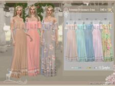 Sims 4 Clothes Mod: Bohemian Bridesmaids Dress (Featured)