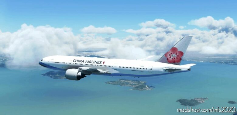 MSFS 2020 777-200ER Livery Mod: China Airlines Captainsim 777-200ER (Featured)