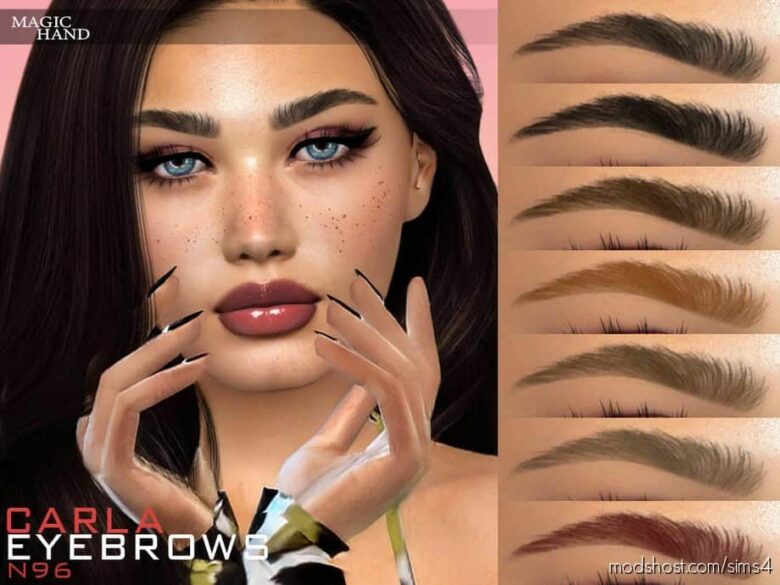 Sims 4 Makeup Mod: Carla Eyebrows N96 (Featured)