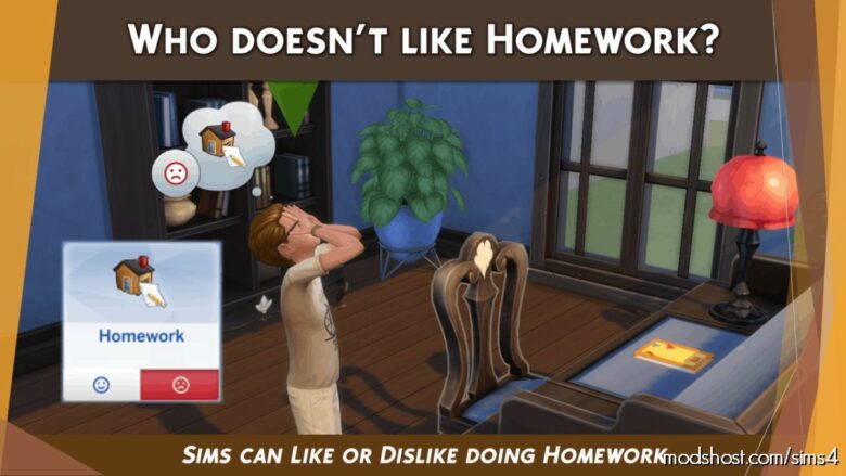 Sims 4 Mod: WHO Doesn’t Like Homework? (Featured)