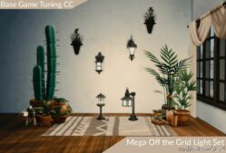 Sims 4 Object Mod: Mega OFF The Grid Light SET (Featured)