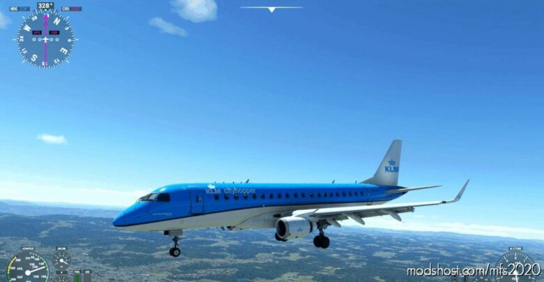 MSFS 2020 Embraer Livery Mod: KLM – EFZ Embraer 175 (Featured)