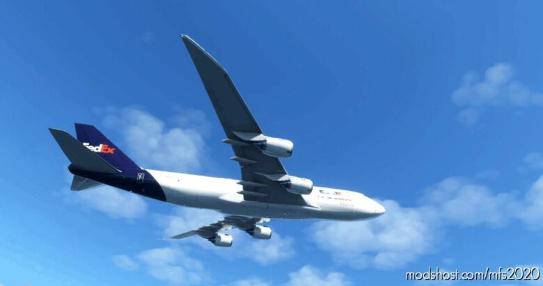 MSFS 2020 747-8 Livery Mod: Asobo 747-8 BCF Fedex Cargo NO Mirroring (Featured)