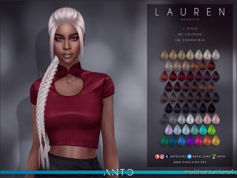 Sims 4 Mod: Lauren Hair (Featured)