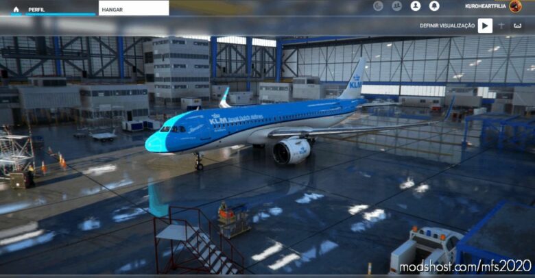 MSFS 2020 A32NX Livery Mod: A32NX Klm-Bgd V1.2 (Featured)